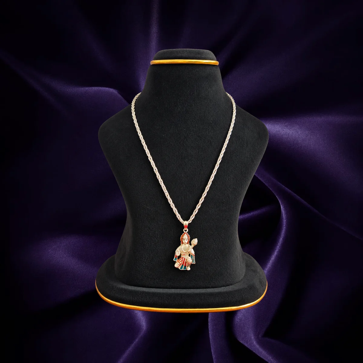 92.5 sterling silver Lord Hanuman Gada pendant chain